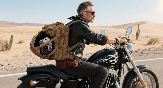 Why do motorcyclists have backpacks?