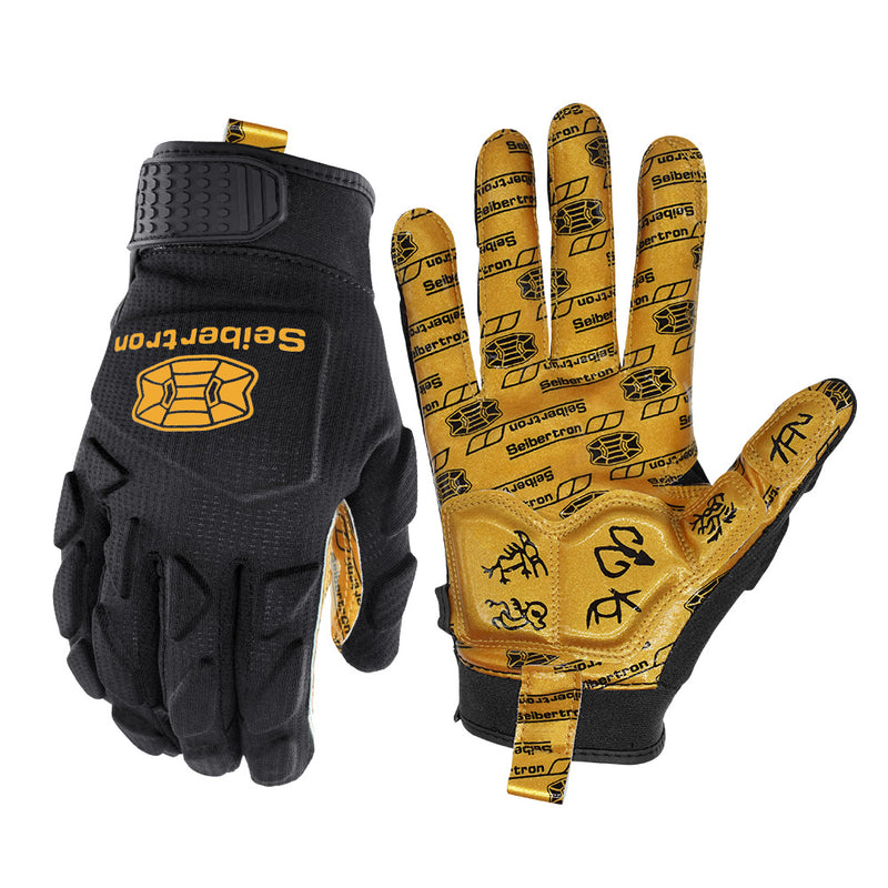 color:Black | Seibertron H.P.I.L.G football lineman gloves white background main image