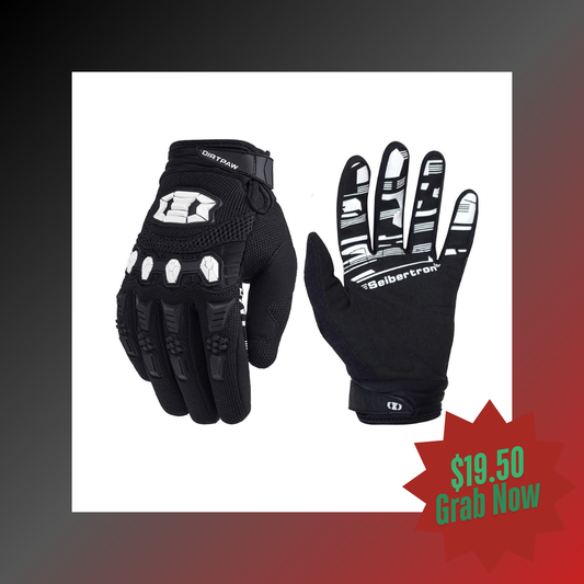 Guantes Seibertron para adultos unisex BMX MX ATV MTB, para carreras de montaña, ciclismo, todoterreno, motocross, deportes, con reconocimiento táctil y dedos completos.