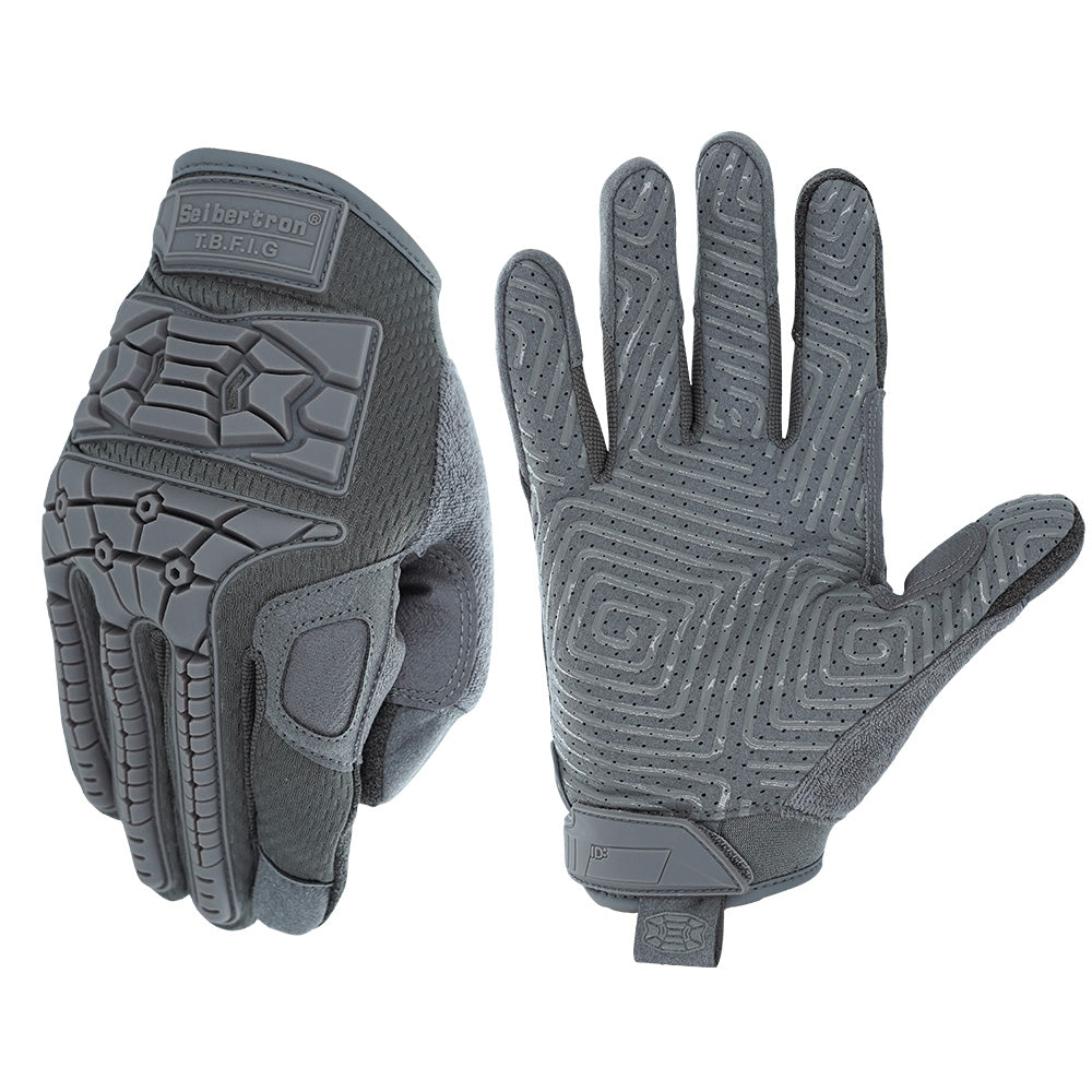Seibertron T.B.F.I.G Tactical Outdoor Gloves, Breathable Flexible Rubber Impact Protection, Touchscreen, CE Rated Tac Gloves
