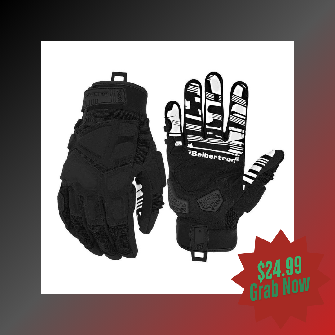 Seibertron Adult SPS - 1 Unisex Full Finger Touchscreen Gloves for Road Racing, MTB, BMX, ATV, and Off - Road Adventures - Seibertron