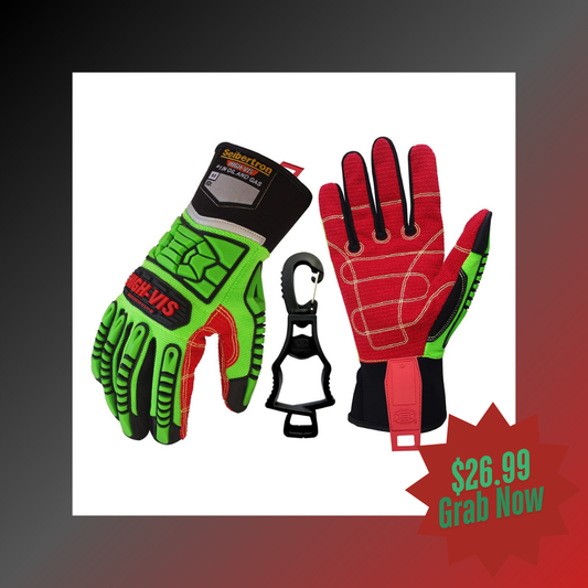 Seibertron HIGH-VIS HDC5 Level 5 Cut Resistant Deckhand Gloves High Performance Protection Impact Resistant Oil and Gas Safety Gloves CE EN388 4543