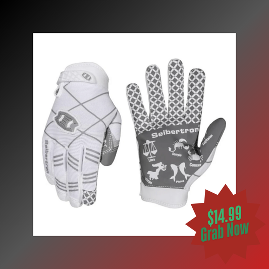 Seibertron Pro 3.0 Twelve Constellations Elite Ultra-Stick Sports Receiver Glove Football Gloves Youth