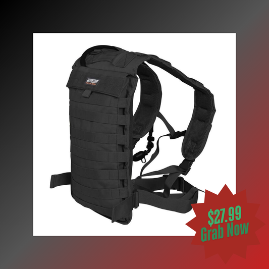 Seibertron Tactical Molle Hydration Carrier Pack Backpack Great for Outdoor Sports of Running Hiking Camping Cycling Motorcycle Fit 2L or 2.5L Water Bladder(not Included)