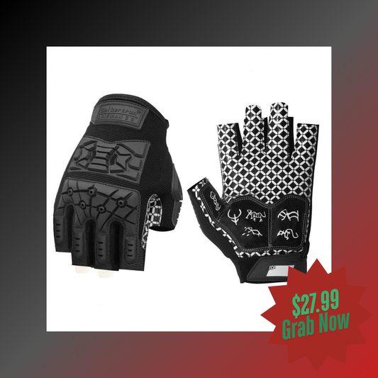 Seibertron Adult Half Finger Lineman 2.0 Padded Palm Football Receiver Gloves, Flexible TPR Impact Protection Back of Hand Glove