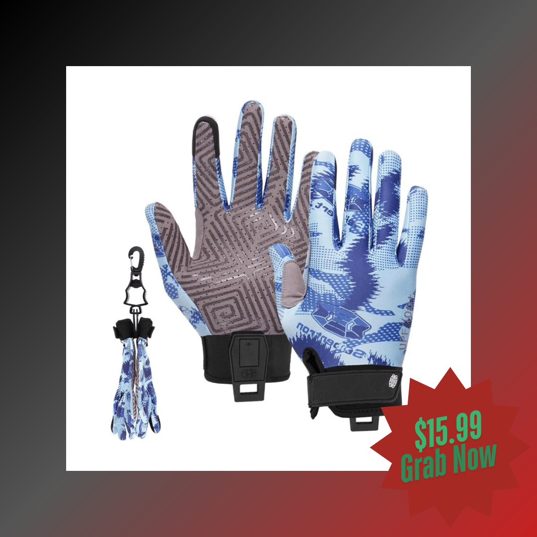 ultimate frisbee handschuhe Seibertron Youth S.P.S.G-5 Ultimate Friction Gloves Super Grip and Disc  Gloves Sun Protection Breathable Touchscreen Sport Frisbee Glove with Glove