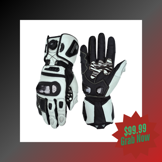 Motorcycle gloves with reinforced knuckle protection