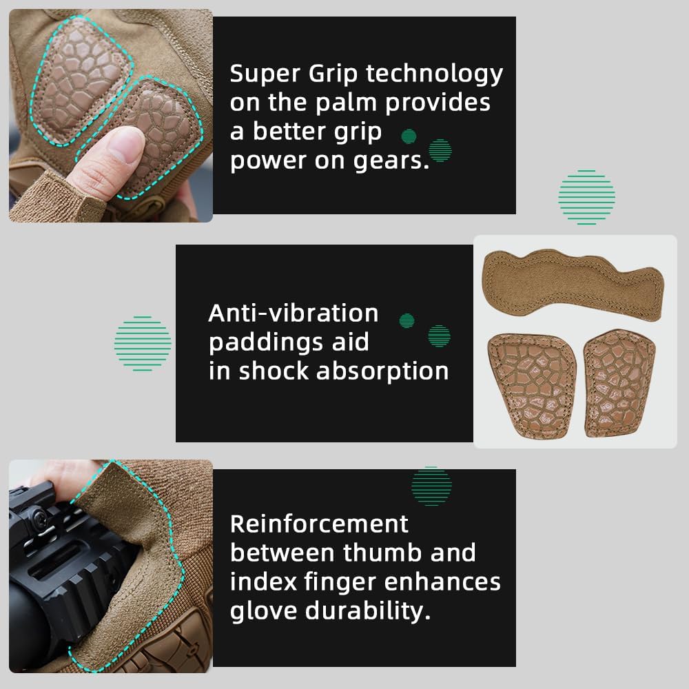Tactical gloves designed for airsoft with flexible knuckle protection