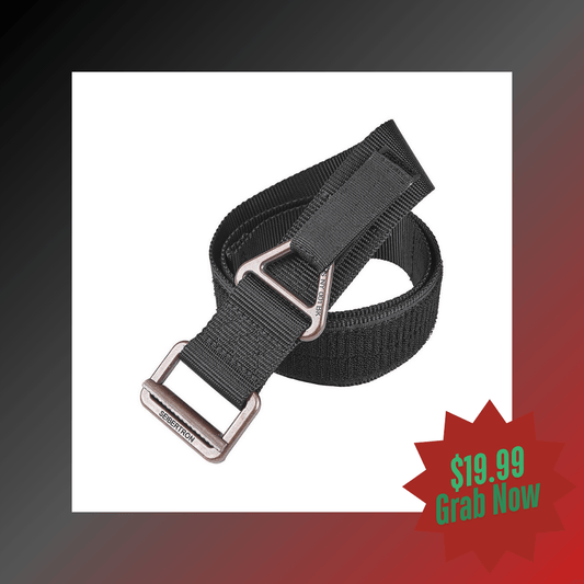 Seibertron Men's Utility TDU 1.75 Inch Nylon Tactical CQB/Rigger's Military Combat Duty Belt Metal Buckle - Seibertron