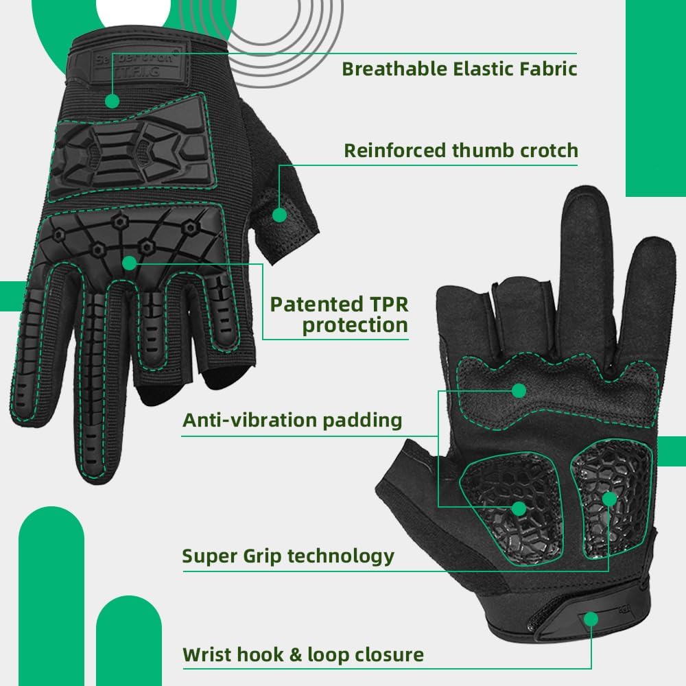 Airsoft and paintball gloves with tactical design features