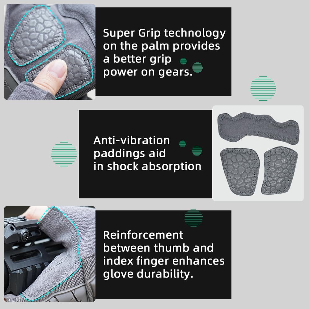 Multi-sport tactical gloves with flexible impact protection