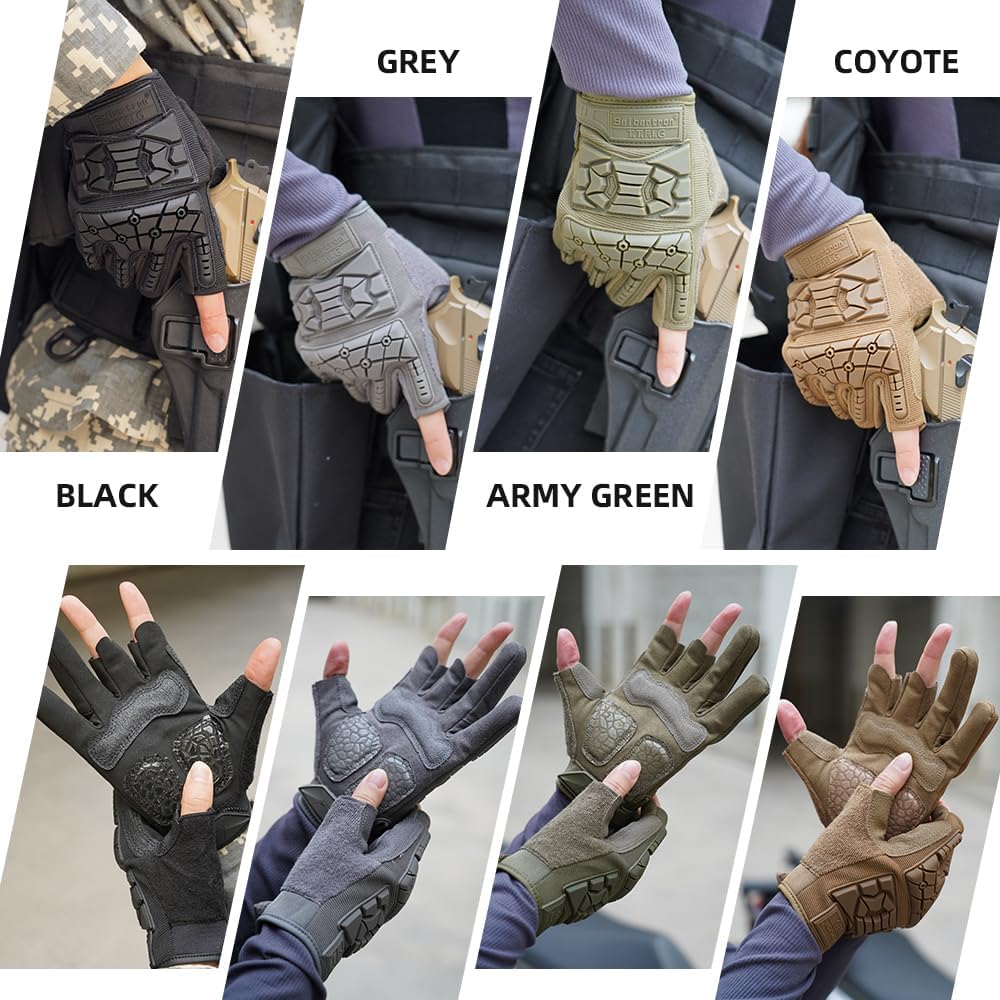 Protective rubber-knuckle gloves for tactical and outdoor use