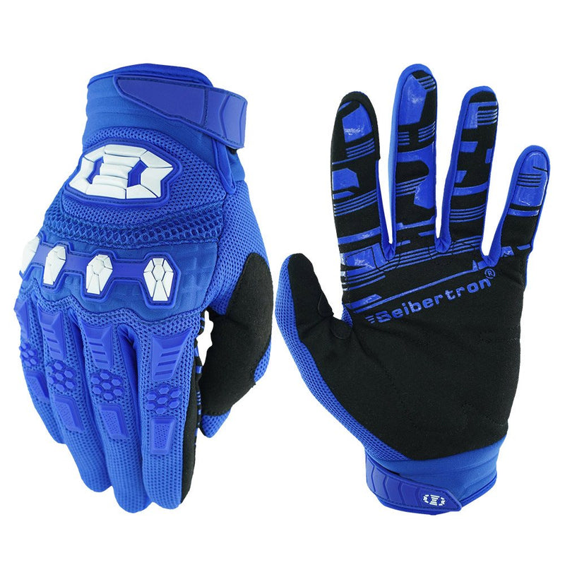 color:Blue | Seibertron Dirtpaw full finger motocross and off-road riding gloves image 17