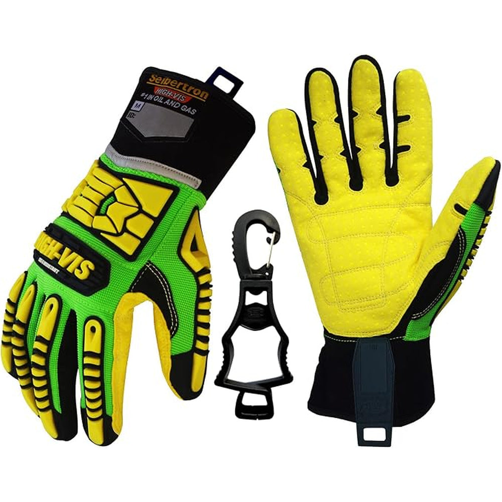Seibertron HIGH-VIS SDXC5 Mechanics Cut5 Impact Cut Puncture Resistant Gloves Oil and Gas/Oilfield Safety Gloves CE EN388 4543