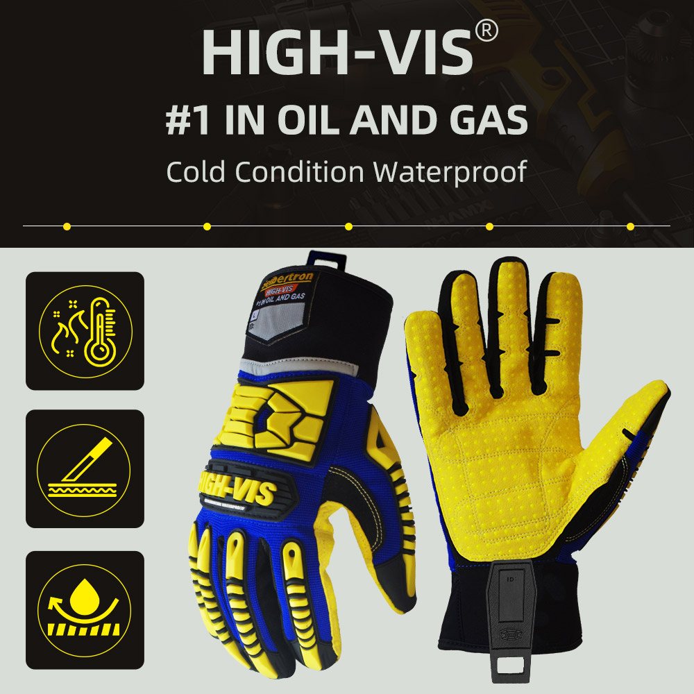 color:all | Seibertron HIGH-VIS SDXW cold weather waterproof 3M Thinsulate work gloves image 01