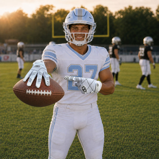 seibertron-gallery:pro3-adult-youth-zodiac-20260716 | product:8668804808894 | color:White | group:Adult | slot:1 | Seibertron PRO 3.0 adult football receiver gloves white zodiac gallery 1