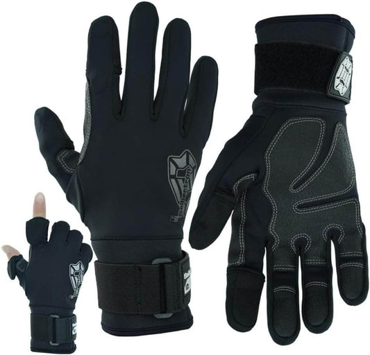 Seibertron W.G.F.G 2.0 Water Resistant Winter Fishing Gloves with Magnetic Finger Flap and Touch Screen for Men and Women – Ideal as Ice Fishing, Photography or Hunting Gloves - Seibertron