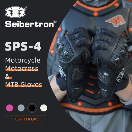Seibertron Youth SPS - 4 Winter Cold Weather Motorcycle Gloves Rainproof Riding with Touchscreen Warm Gauntlet for Boys and Girls - SeibertronSports Gloves