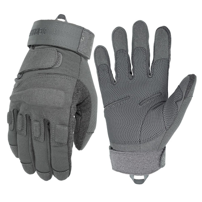 color:Grey | Seibertron S.O.L.A.G Tactical Full Finger Gloves water resistant touchscreen tactical full finger gloves image 05