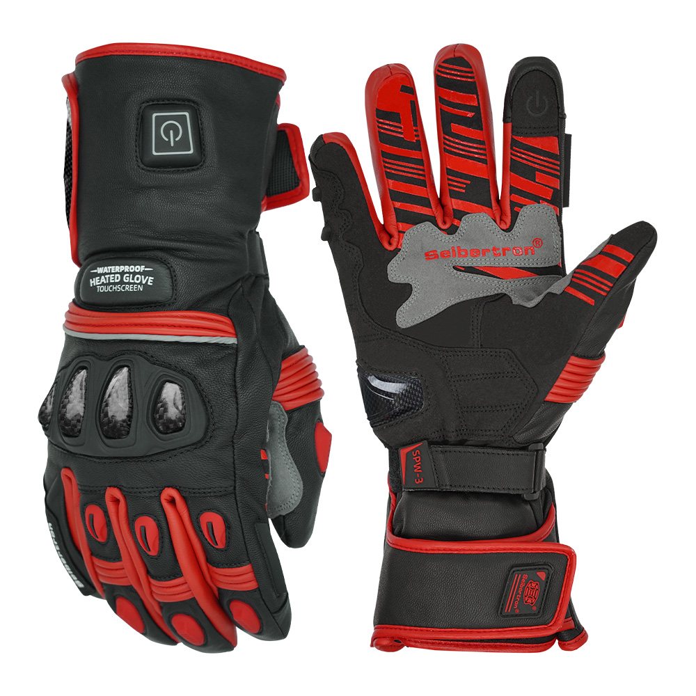 color:White | Seibertron Rechargeable Heated Gloves waterproof windproof heated gloves for winter outdoor use image 12