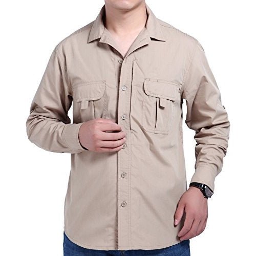 Seibertron Pro Water Repellent Battle Rip Tactical Dress Lightweight Long Sleeve Shirt US Size Khaki / XL