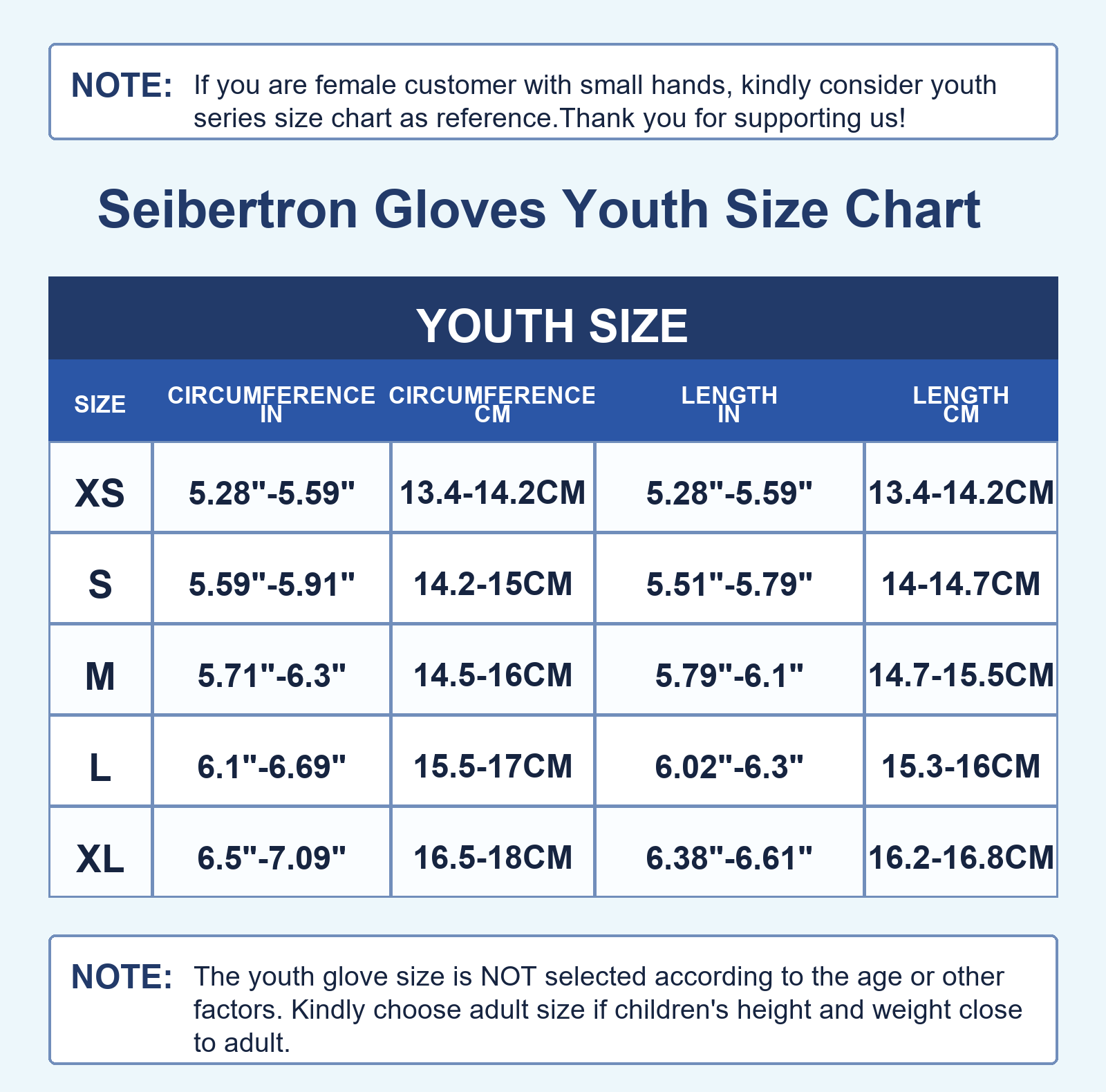 Seibertron black driving gloves youth size chart