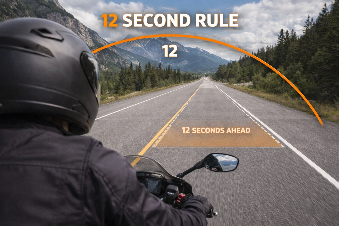 What is the 12 second rule on a motorcycle?