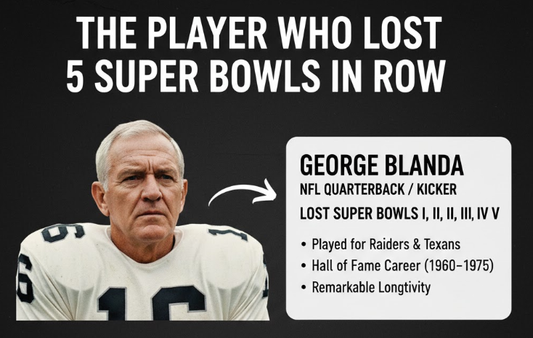 What player lost 5 Super Bowls in a row?