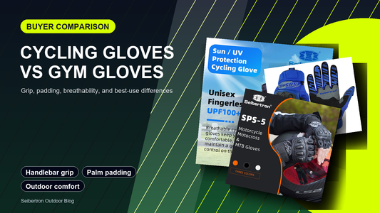 Cycling gloves versus gym gloves comparison with Seibertron glove products