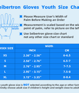 Seibertron Youth S.P.S.G-3  Fingerless UPF100+ Sun / UV Protection Cycling Glove