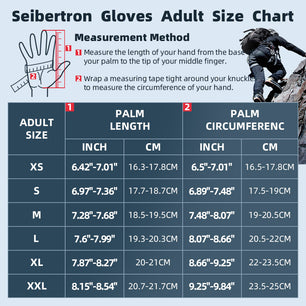 Seibertron Full Finger Padded Palm Lightweight Breathable Climbing Rope Gloves for Climbers, Rock Climbing, Rescue, Adventure, Sailing, Kayaking, Outdoor Sports, Climbing Gloves