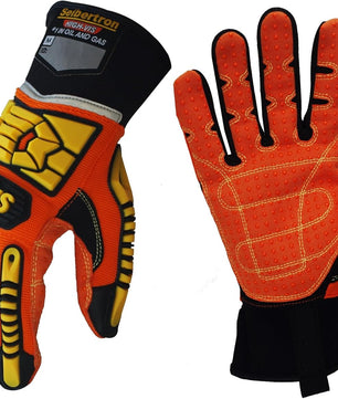 Seibertron High-Vis SDX anti-impact mechanic gloves, heavy duty safety gloves for industrial use