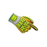HPPE cut resistant work gloves with TPR impact protection for industrial tasks