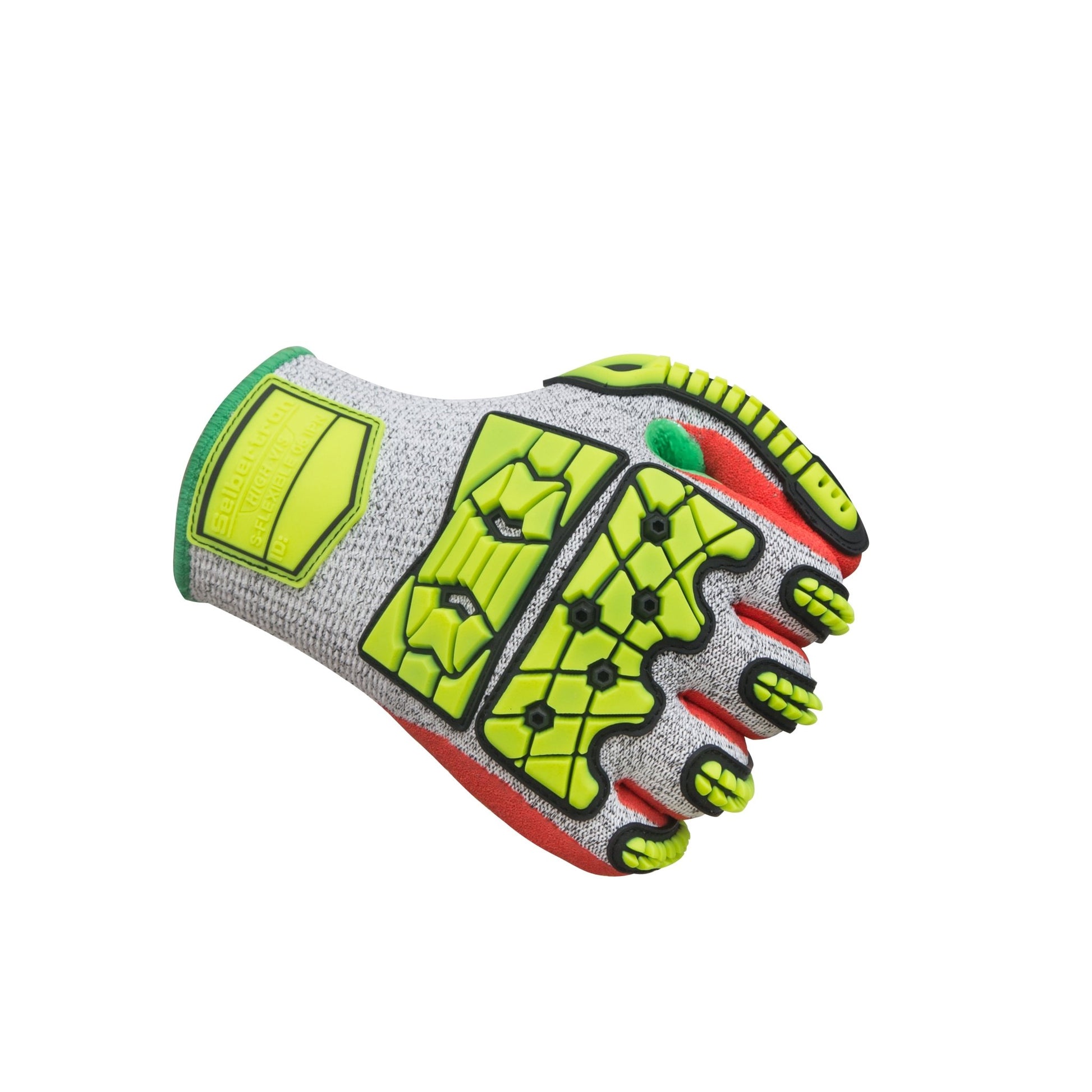 Industrial work gloves with impact protection for mechanical tasks