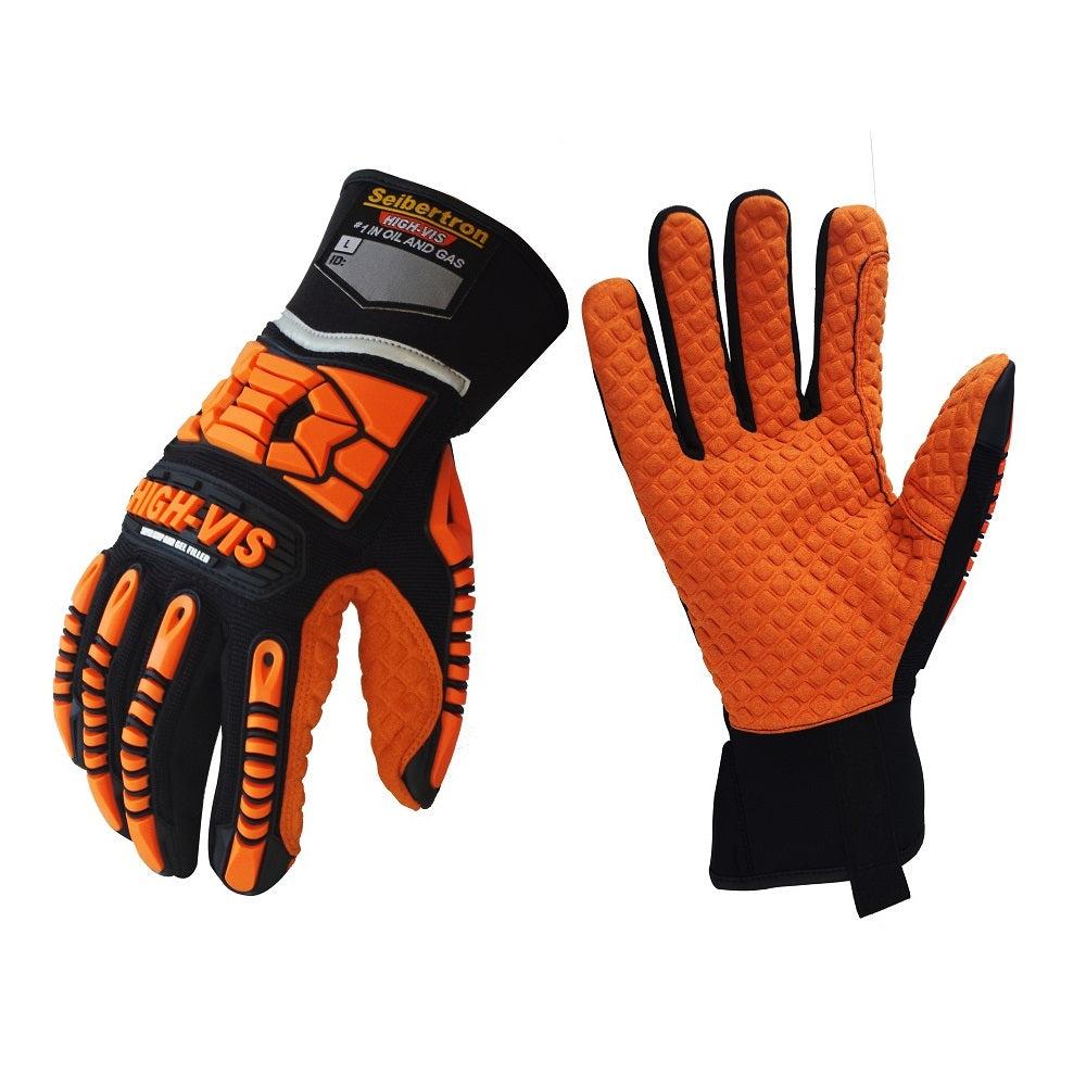 12 pairs Seibertron High - Vis SDXO2 Supergrip and GEL Filled Resistant Impact Protection Gloves - Seibertron