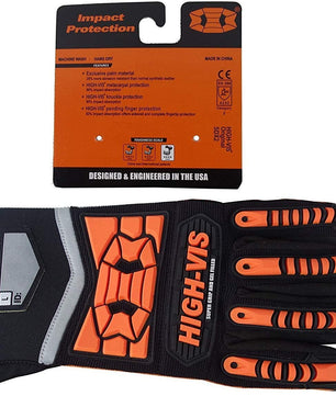 12 pairs Seibertron High - Vis SDXO2 Supergrip and GEL Filled Resistant Impact Protection Gloves - Seibertron