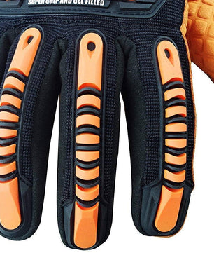 12 pairs Seibertron High - Vis SDXO2 Supergrip and GEL Filled Resistant Impact Protection Gloves - Seibertron