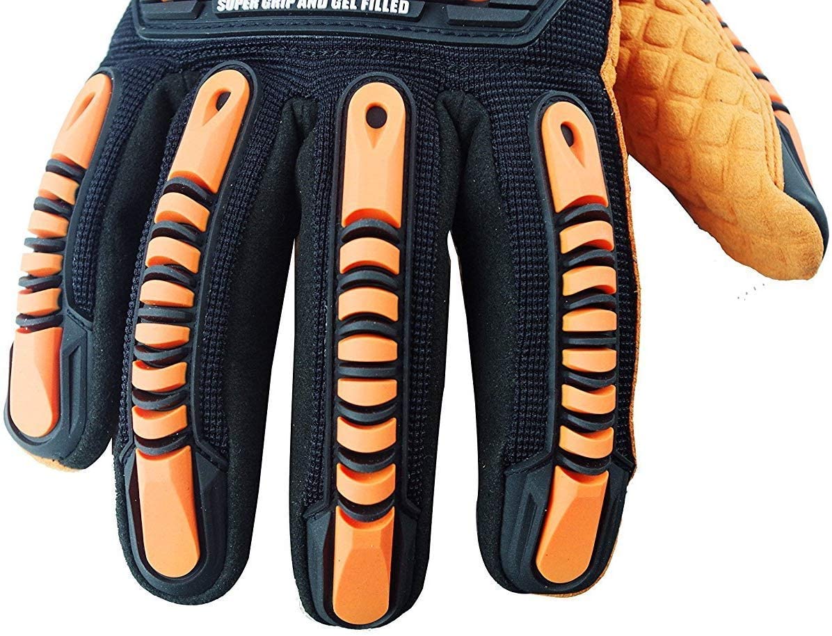 12 pairs Seibertron High - Vis SDXO2 Supergrip and GEL Filled Resistant Impact Protection Gloves - Seibertron