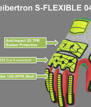 12 pairs Seibertron S - Flexible 06 TPR Oilfield Safety Work Construction Industrial Protective Anti Cut Resistant Impact Mechanic Gloves - Seibertron