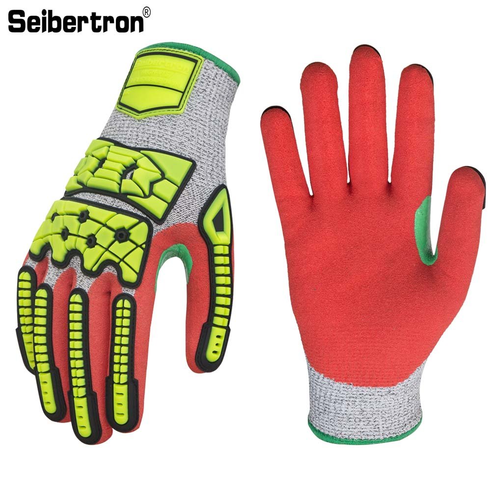 12 pairs Seibertron S - Flexible 06 TPR Oilfield Safety Work Construction Industrial Protective Anti Cut Resistant Impact Mechanic Gloves - Seibertron