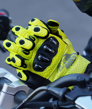 Seibertron SPS2 Plus Youth Summer Motorcycle Gloves – Genuine Leather, Breathable, Carbon Fiber, Abrasion-Resistant, Anti-Slip Design for Enhanced Comfort and Protection