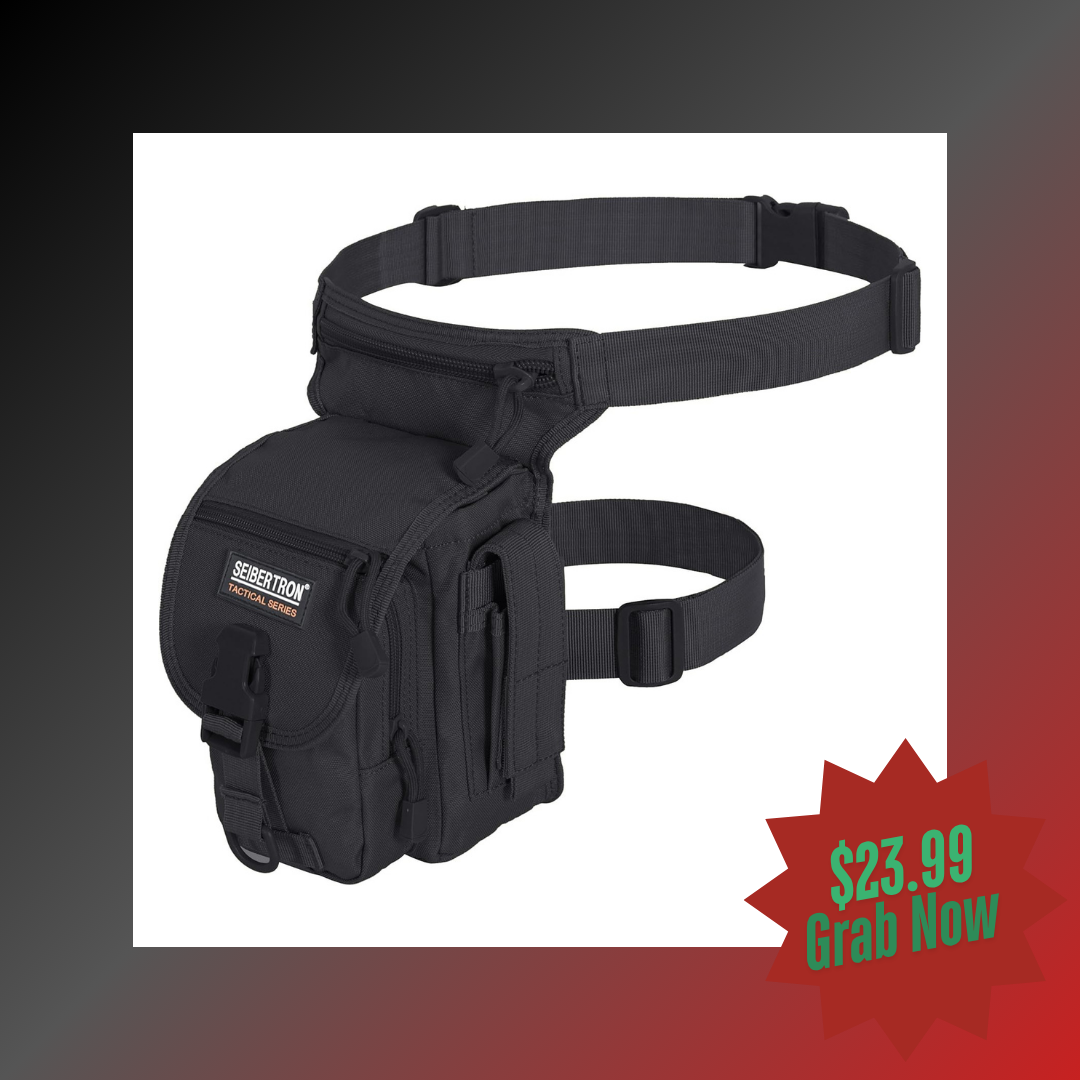 Bolsa de pierna Seibertron multiusos impermeable para deportes, carreras, motocicletas, herramientas, teléfono, viaje