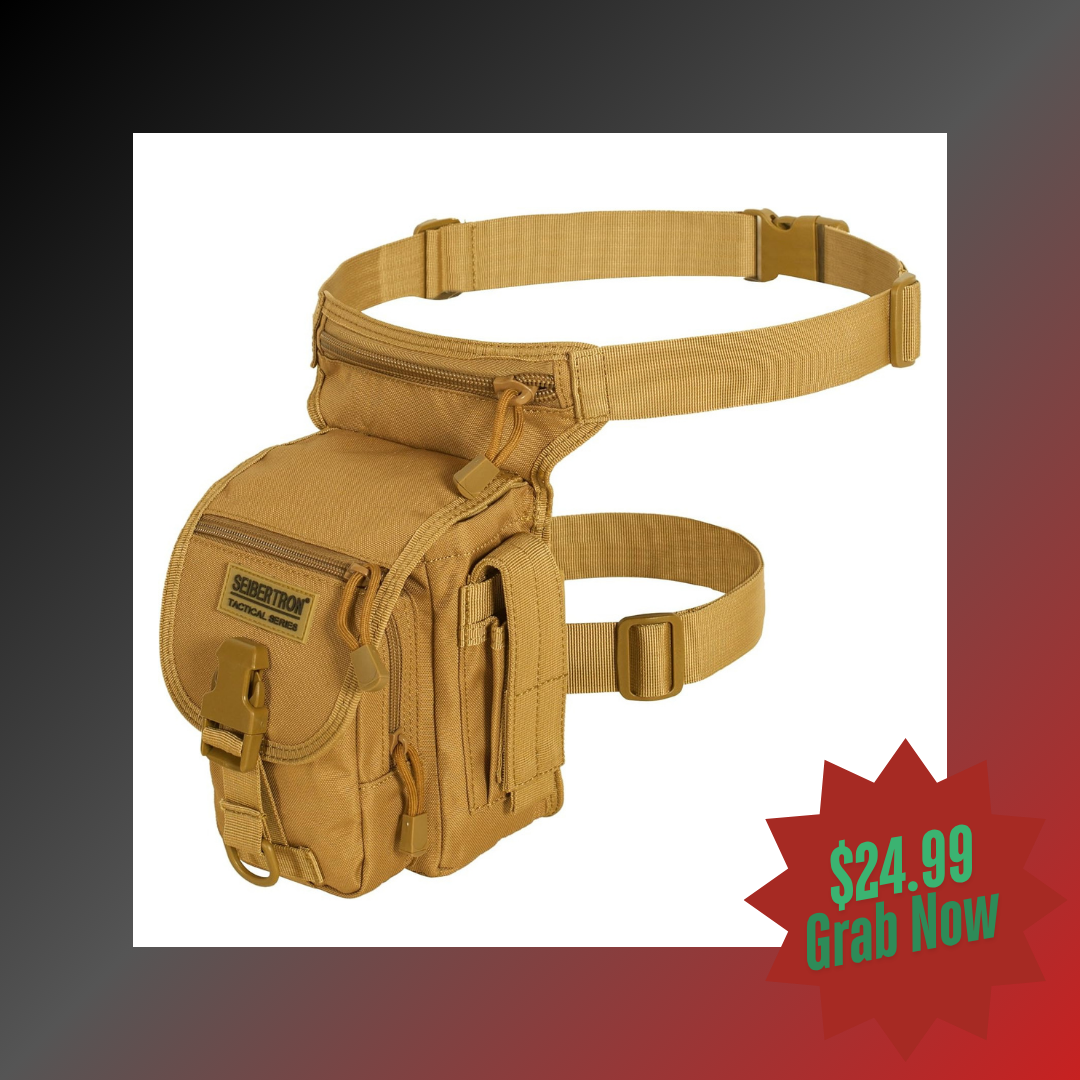 Bolsa de pierna Seibertron multiusos impermeable para deportes, carreras, motocicletas, herramientas, teléfono, viaje