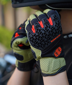 Seibertron SPS-10 Youth Motorcycle Riding Gloves – Breathable, Durable, Anti-Slip, Touchscreen Leather Gloves for Spring, Summer, and Fall