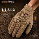 Seibertron T.B.F.I.G Tactical Outdoor Gloves, Breathable Flexible Rubber Impact Protection, Touchscreen, CE Rated Tac Gloves