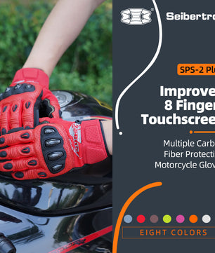Seibertron SPS2 Plus Youth Summer Motorcycle Gloves – Genuine Leather, Breathable, Carbon Fiber, Abrasion-Resistant, Anti-Slip Design for Enhanced Comfort and Protection