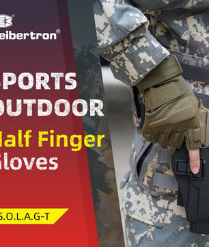 Seibertron Men Or Women XXS to XXL Fingerless/Half Finger Sports Outdoor Tactical Gloves