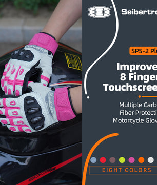 Seibertron SPS2 Plus Youth Summer Motorcycle Gloves – Genuine Leather, Breathable, Carbon Fiber, Abrasion-Resistant, Anti-Slip Design for Enhanced Comfort and Protection