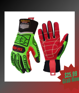 Seibertron HIGH-VIS HDC5 Level 5 Cut Resistant Deckhand Gloves High Performance Protection Impact Resistant Oil and Gas Safety Gloves CE EN388 4543