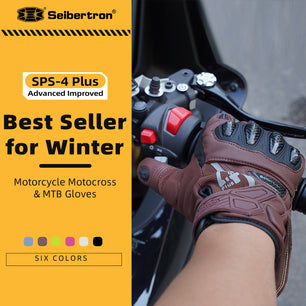 Seibertron SPS-4 Upgraded Winter Motorcycle Riding Gloves - Carbon Fiber, Waterproof, and Snowproof for Fall and Winter